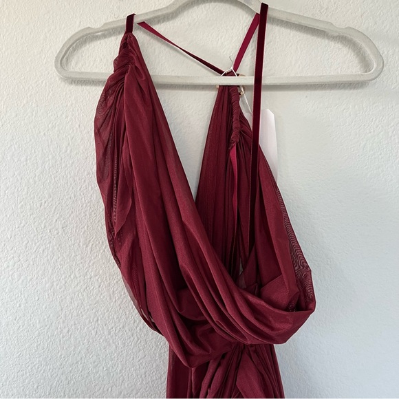 New Runway Bronx and Banco Natalia Runway Gown in Maroon - Picture 9 of 11